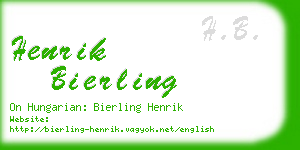 henrik bierling business card